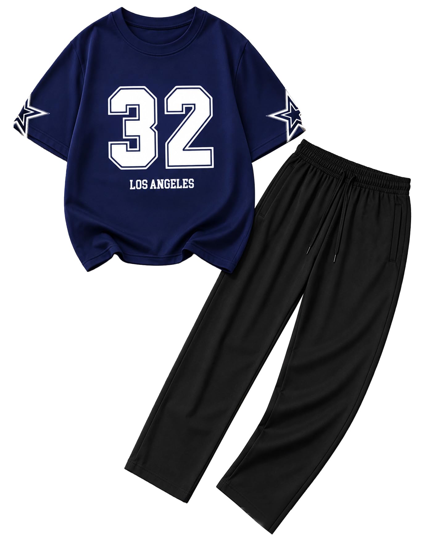 ausk Men's Premium Co-Ord Set | Oversized Graphic Print T Shirt with Elastic Waist Track Pant | Soft Cotton Blend Casual Wear Co-Ord Set for Men-picture-35