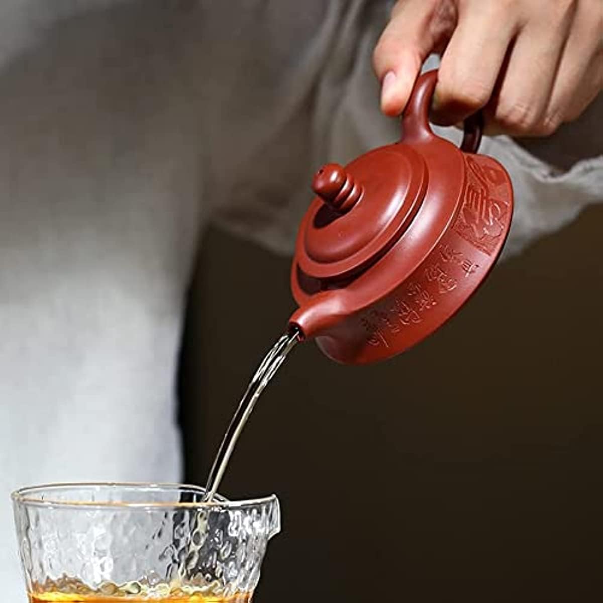 Chiński zestaw do herbaty Gongfu, 120 ml fioletowy czajnik w kształcie kuli, zaparzacz do herbaty, zestaw do herbaty Zisha do podróży, domu, na zewnątrz i do biura