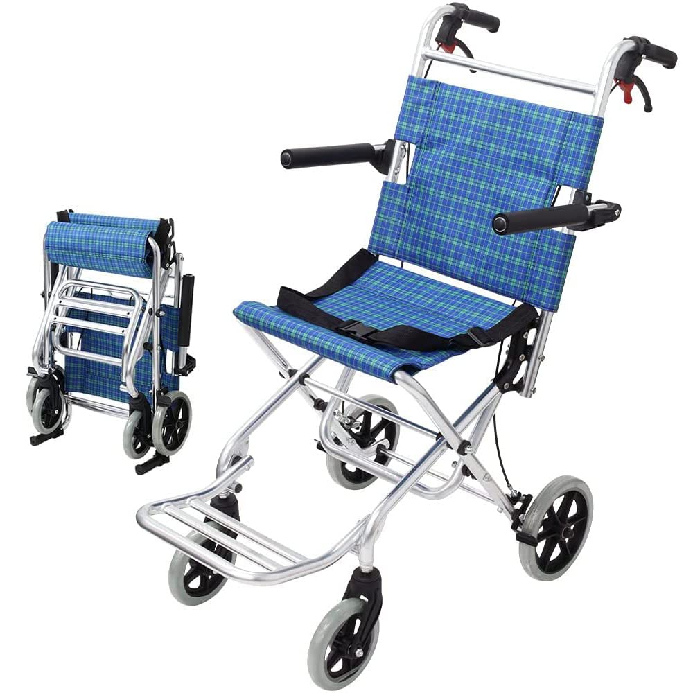 白木/黒塗り iimono117 折り畳み式車椅子 介助型 軽量アルミ製 簡易