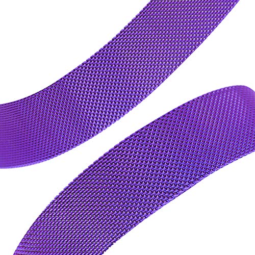 Image of ACM Watch Strap Magnetic Loop 22mm compatible with Noise Colorfit Ultra 2 Smartwatch Luxury Metal Chain Band Purple
