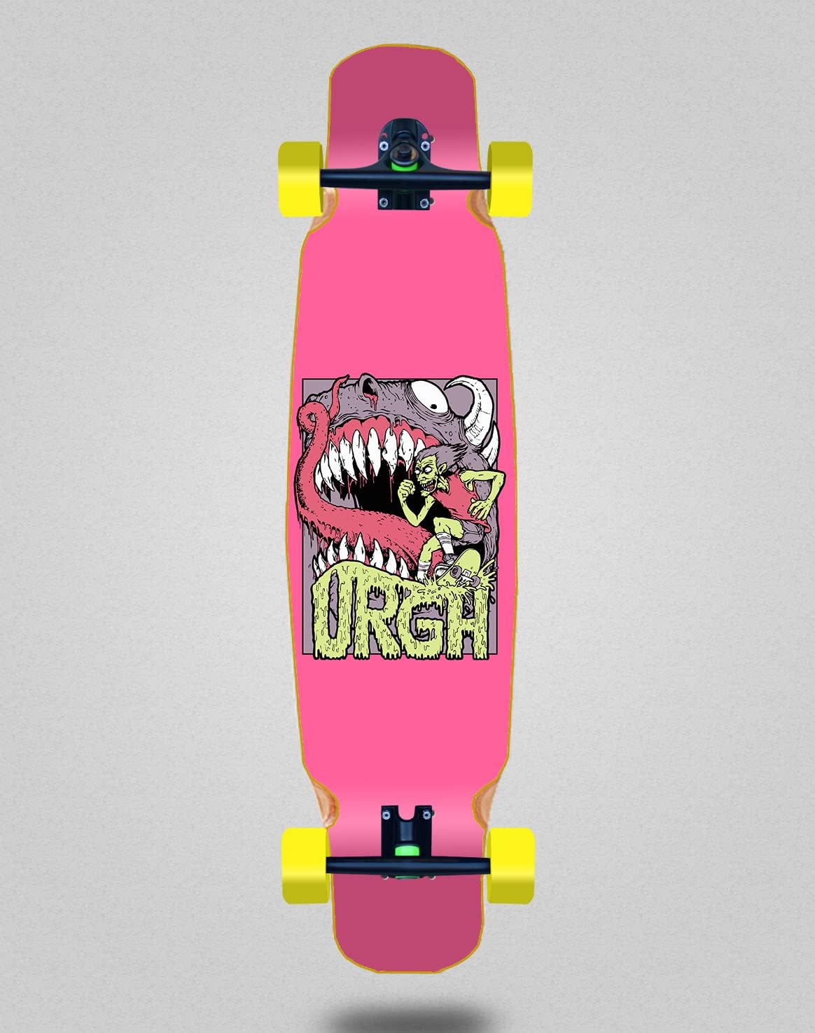 Urgh Skateboard Longboard Complete Mix Bamboo 46x9 Monster Pink