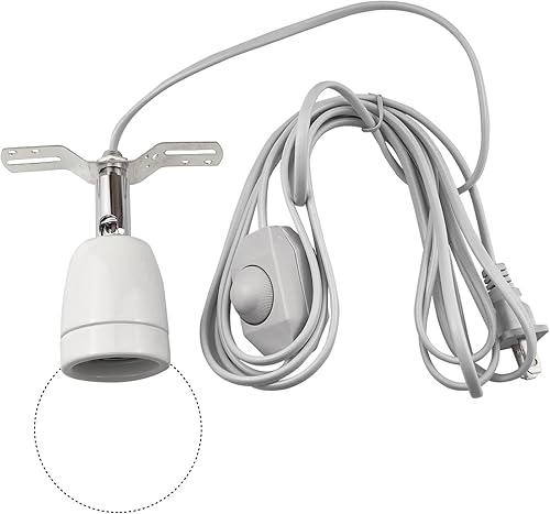 Flylin Soporte de lámpara de calor de cerámica para reptiles, 300 W, enchufe de lámpara de reptil de 360, kit de soporte de luz de calor E27 para