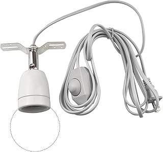 Reptile Ceramic Heat Lamp Holder, 300W Reptile Lamp Socket 360° Rating Heat Light Holder Kit E27 Socket for Lizard Turtle Snake Aquarium (no Bulb Included, White)