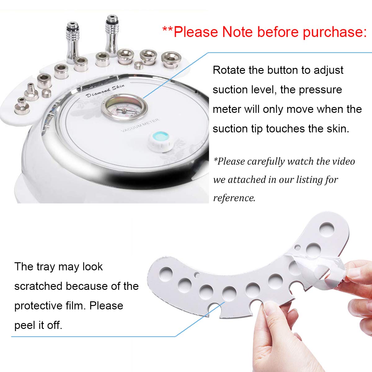 Máquina de microdermoabrasión de diamante 3 en 1 equipo de salón de cuidado facial TopDirect con