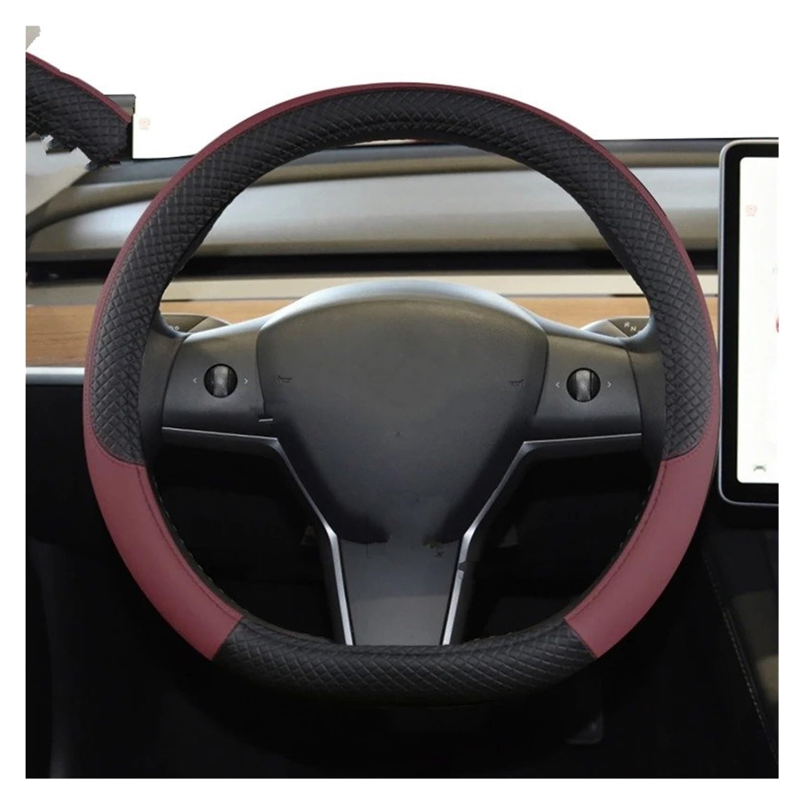 Funda Volante para Suzuki para Swift 2017 2018 2019 2020 2021 Protector para Volante De Coche Accesorios para Automóviles Protector De Volante(D Shape White)