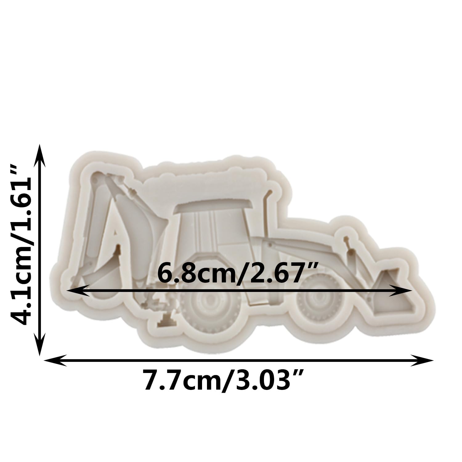 Excavator Fondant Mold - Food Grade Silicone Cake Decorating Mold For Construction Theme