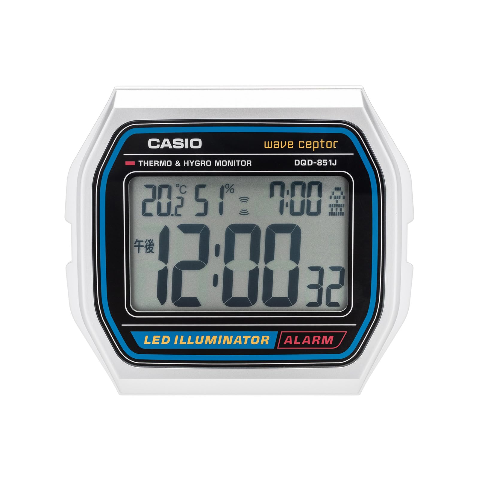 CASIO (カシオ) 目覚し時計 電波時計 温度湿度 日付 曜日 電子音 アラーム スヌーズ ライト シルバー DQD-851J-8JF