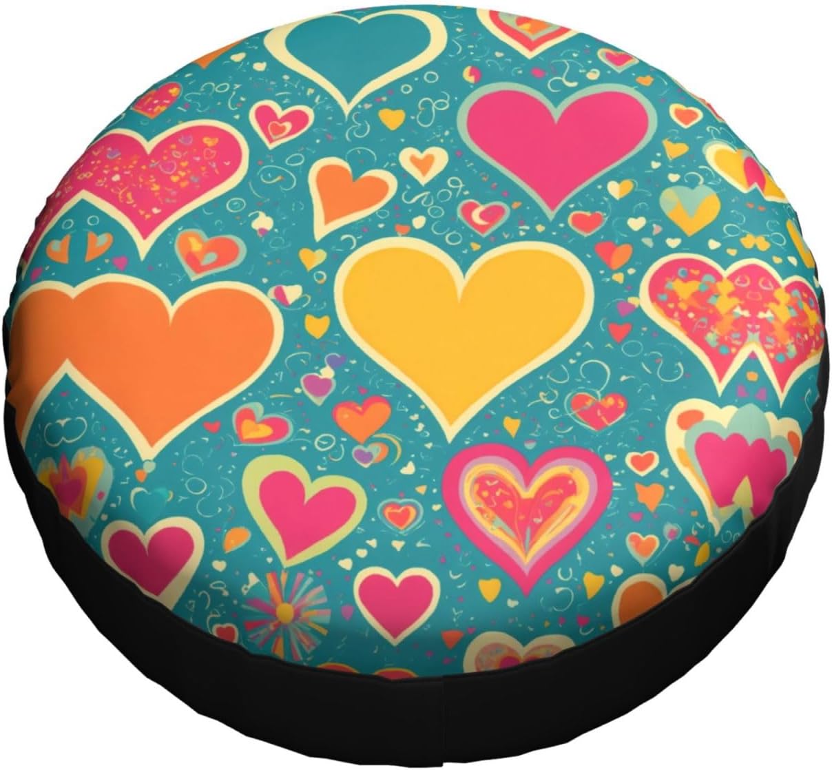Abstract Heart Print Tire Cover Universal Spare Wheel for Trailer Rv SUV Truck Camper Travel Accessories