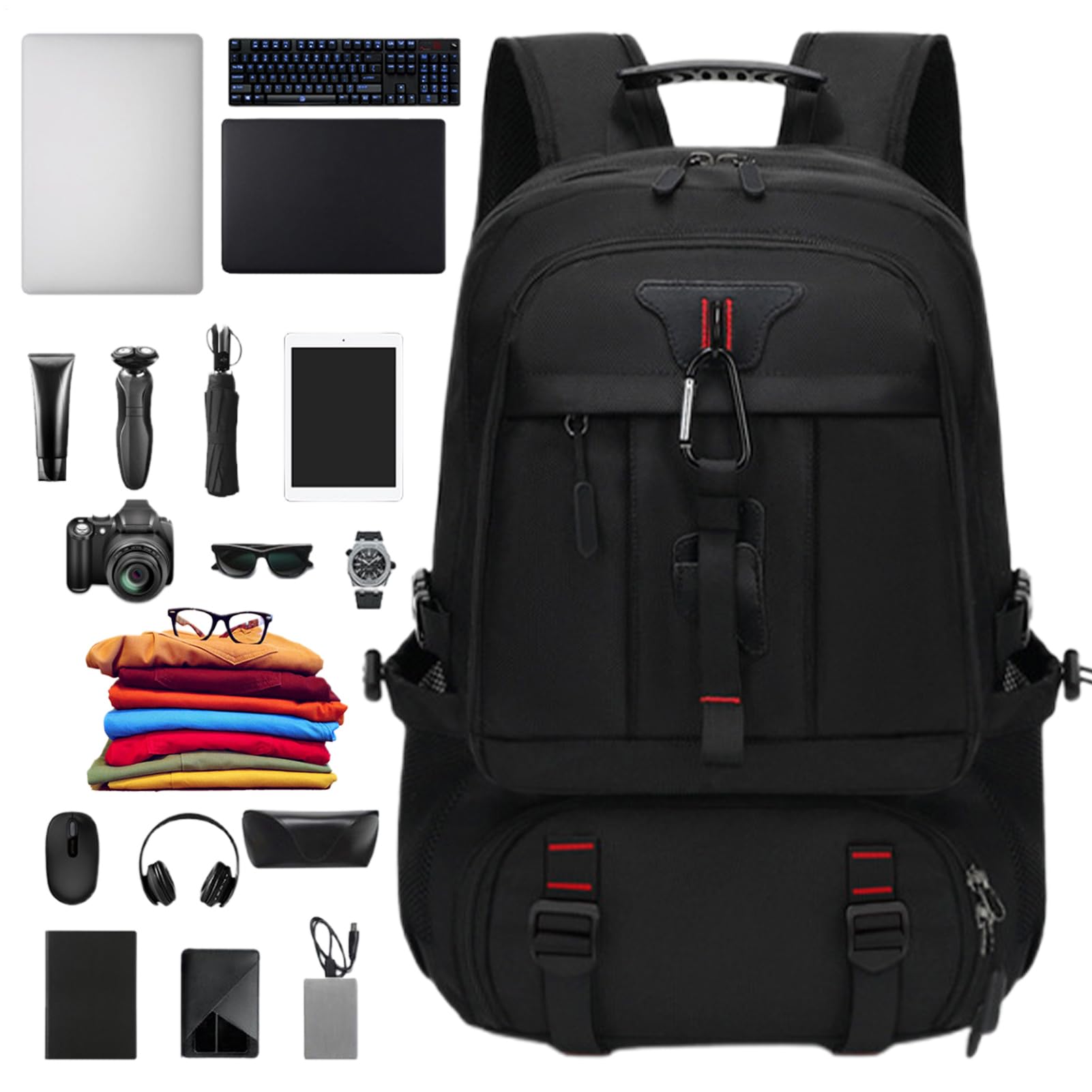 Zaini impermeabili per viaggio Spallacci Regolabili con Porta di Ricarica | Capiente e Traspirante da Trekking per Attività Outdoor Picnic Ciclismo Sport Campeggio Hotel Uomo Donna
