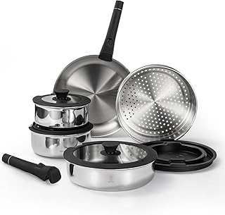 ROYDX16 Stainless Steel Pots and Pans Set