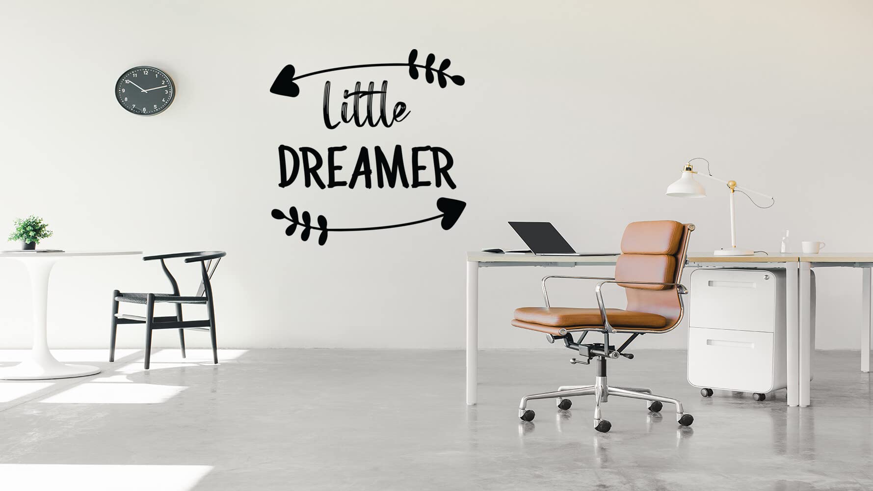 JVERF JVZ2767 Motivational Wall Sticker - Little Dreamer HD Self Adhesive - Quotes Wall Sticker(Black) [4 ft x 4 ft] / [120 cm x 120 cm]