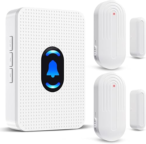 Miniatura 12 de Sistema de timbre inalámbrico para puertas Daytech - Alcance largo de 800 pies, 20 melodías, 5 niveles de volumen ajustables, 4 sensores + 1 4