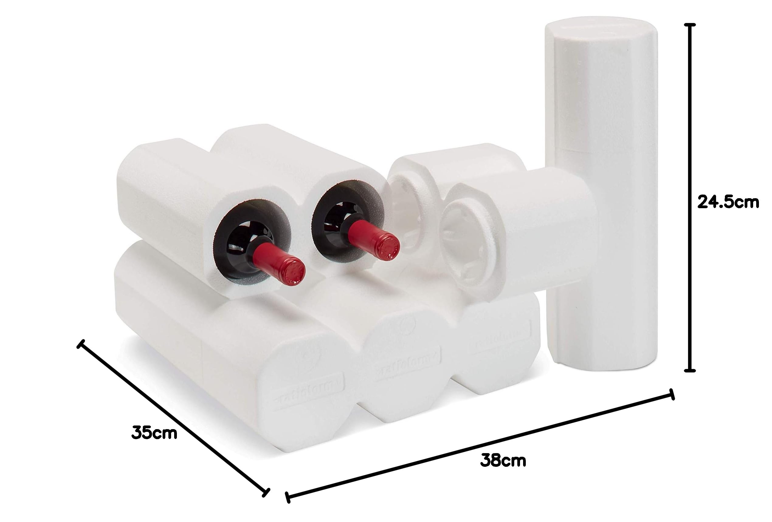 ratioform Lot de 4 boîtes en polystyrène + boîte en carton pour 6 bouteilles, idéal pour les expéditions et le transport Dimensions de la boîte extérieure 350 x 245 x 380 mm