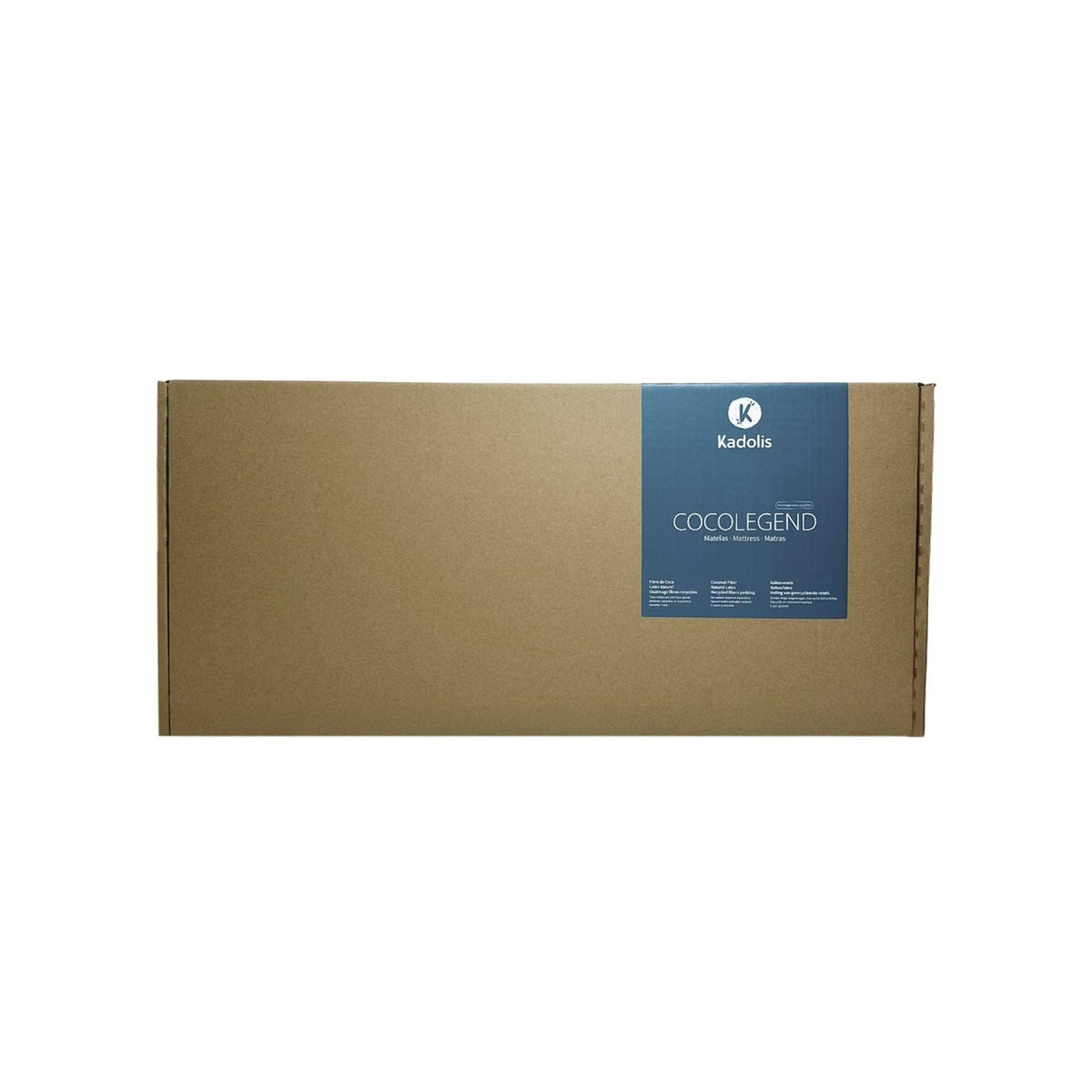 Kadolis - Matelas Landau 72x33x5 cm COCOLEGEND® - Coeur 100% Naturel | Coco et latex naturel - Matelas Nacelle/Couffin ferme nouveau-né - Housse amovible lavable - Forme Ovale - certifié OEKO-TEX®