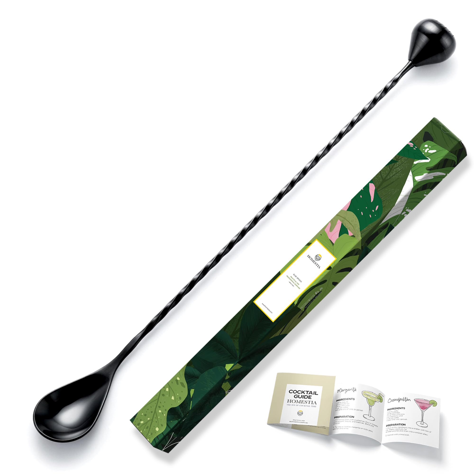 Homestia 2-in-1 Muddler Bar Spoon - Cocktail Mixing Tool -11