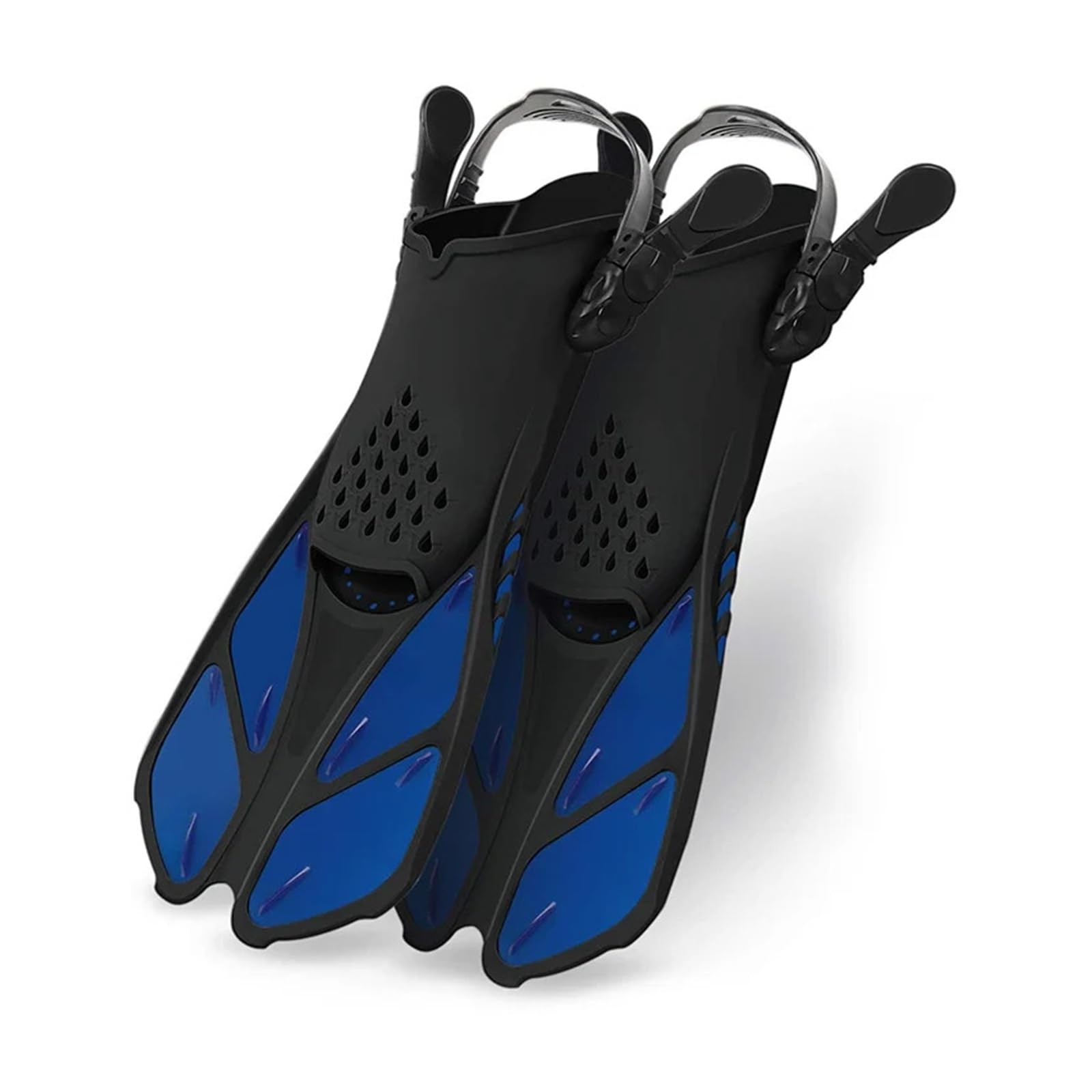 Palme Palmes de plongée avec Tuba Palmes de Natation réglables Équipement de Natation Palmes PlongéE(Blue)
