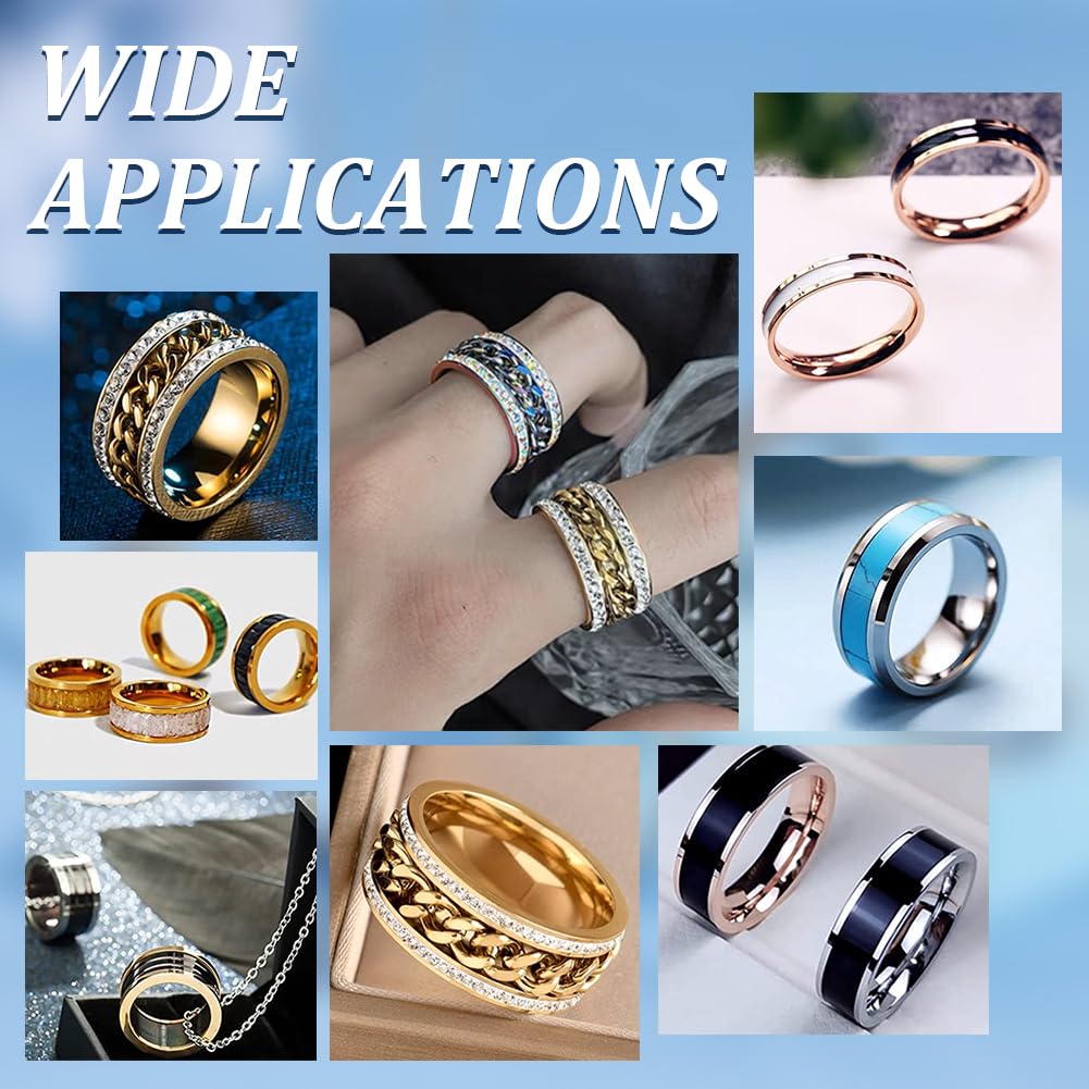 UNICRAFTALE 6 Pcs Minimaliste En Acier Inoxydable Plaine Bague Bague De