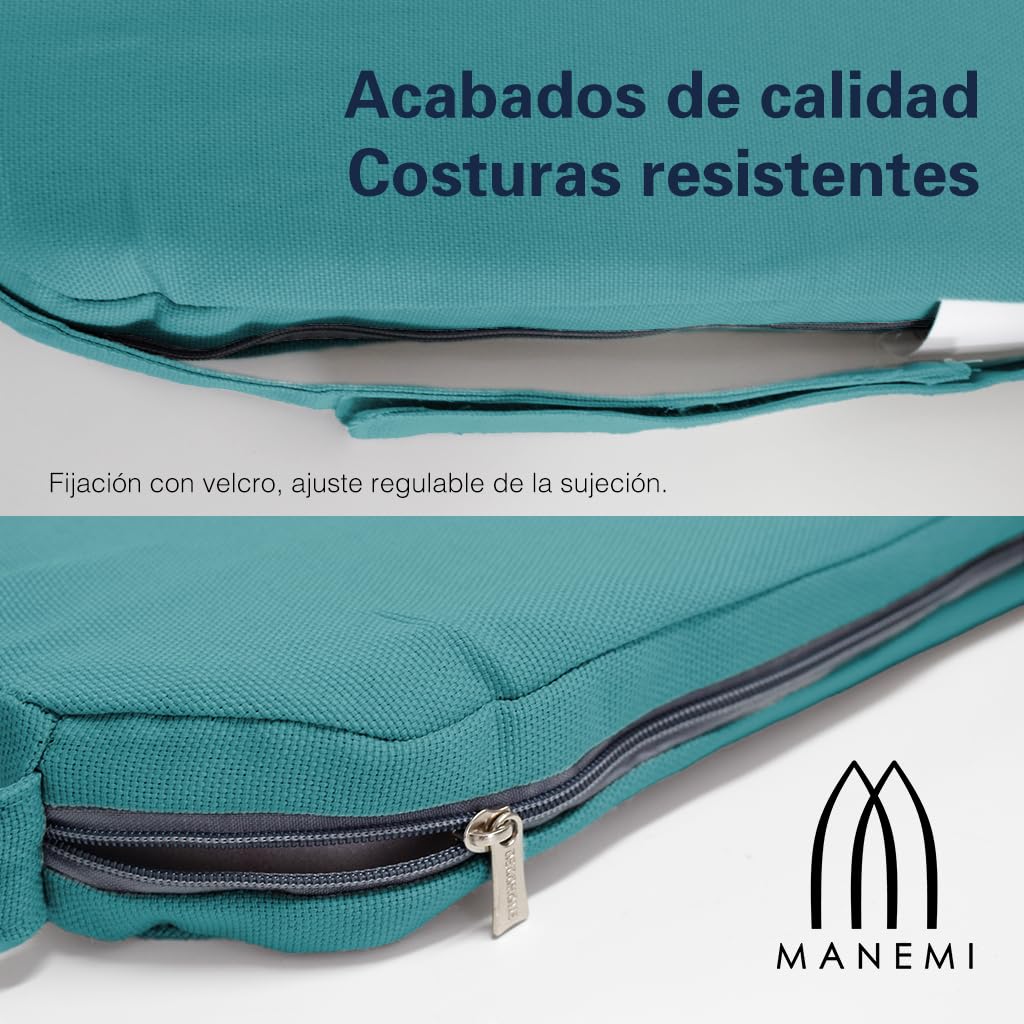 Pack 6 Cojín para silla 42x40x4 cm｜Repelente al agua y fácil de limpiar｜Con cintas de sujeción｜Funda con cremallera desmontable｜Uso interior y exterior｜Ideal para comedor, terraza, jardín u oficina
