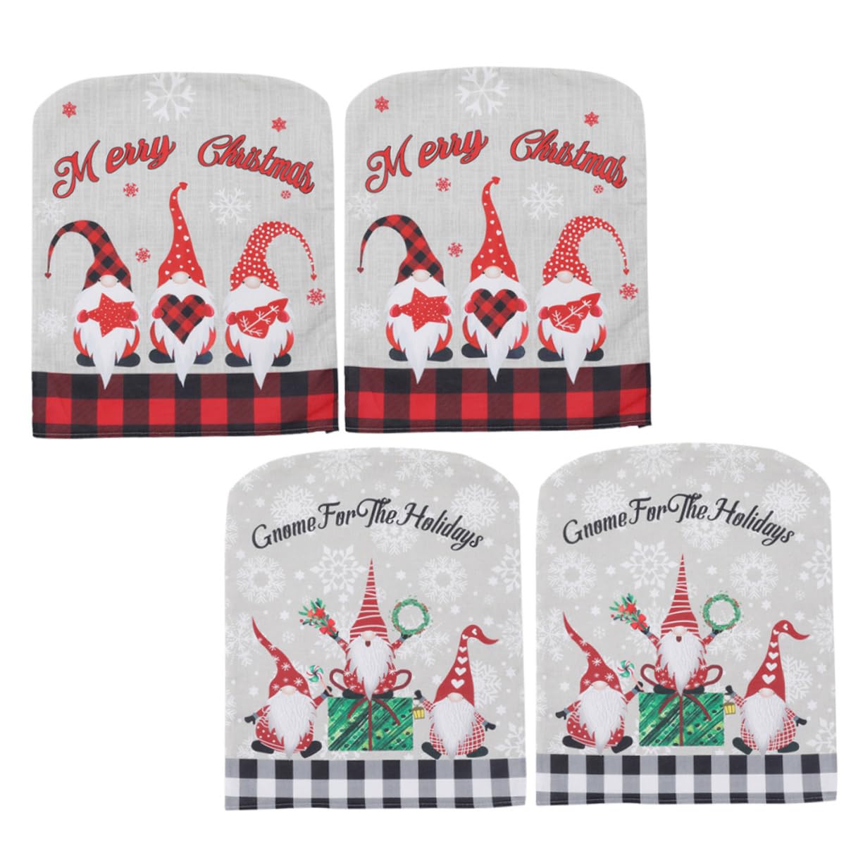 Amosfun 4pezzi Coprisedia Pieghevoli in Protezione per Sedia Natalizia Coprisedia per Albero di Natale Natalizio Articoli Natalizi per Arredamento