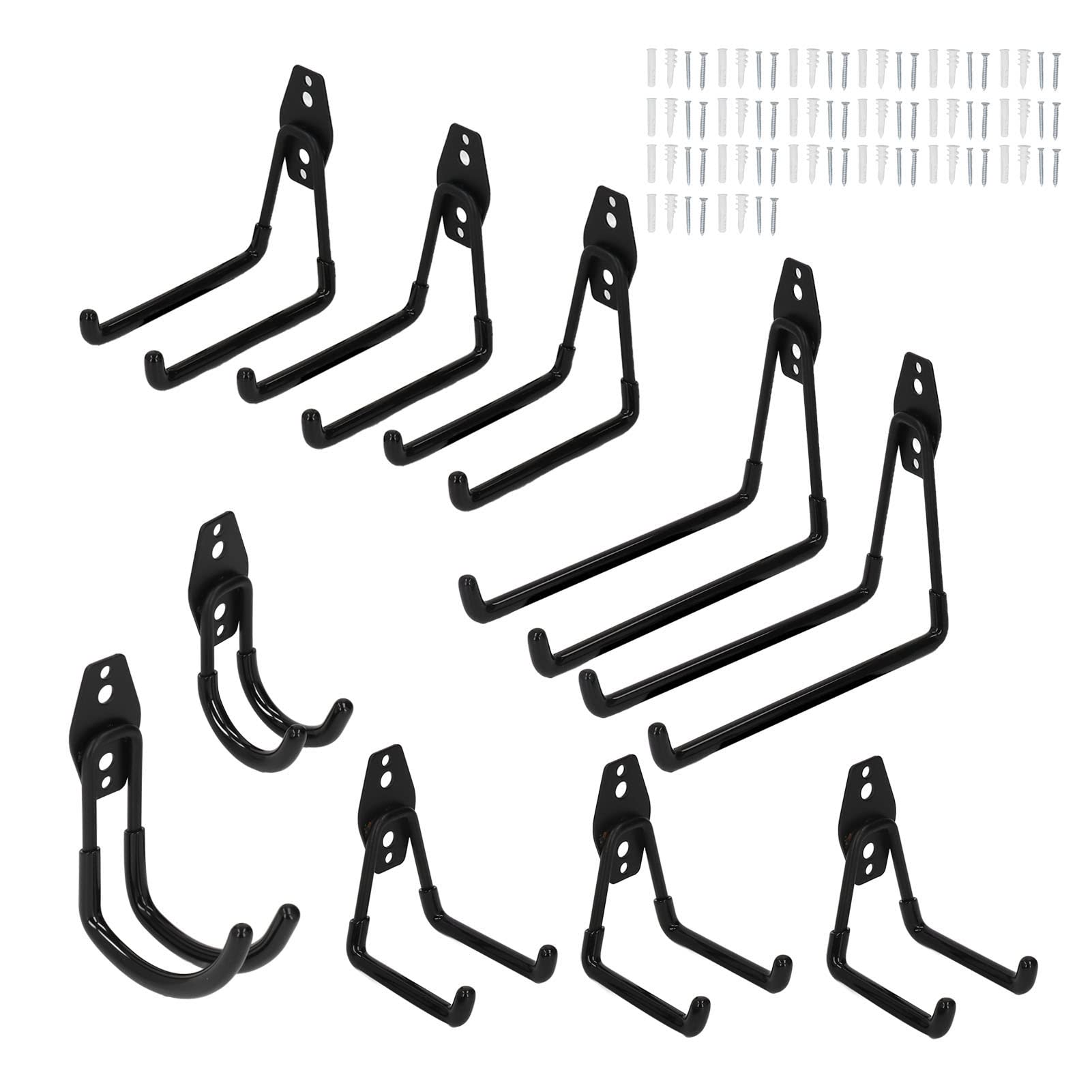 Ganchos de garaje de alta resistencia, juego de almacenamiento de montaje en pared, soporte para bicicleta, colgador de herramientas, organizador para taller de garaje, ext