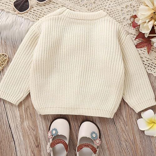 Girls Cute Butterfly Knit Sweater Long Sleeve Round Neck Knitted Pullover Top Thermal Knitted Sweatshirt Knitwear3