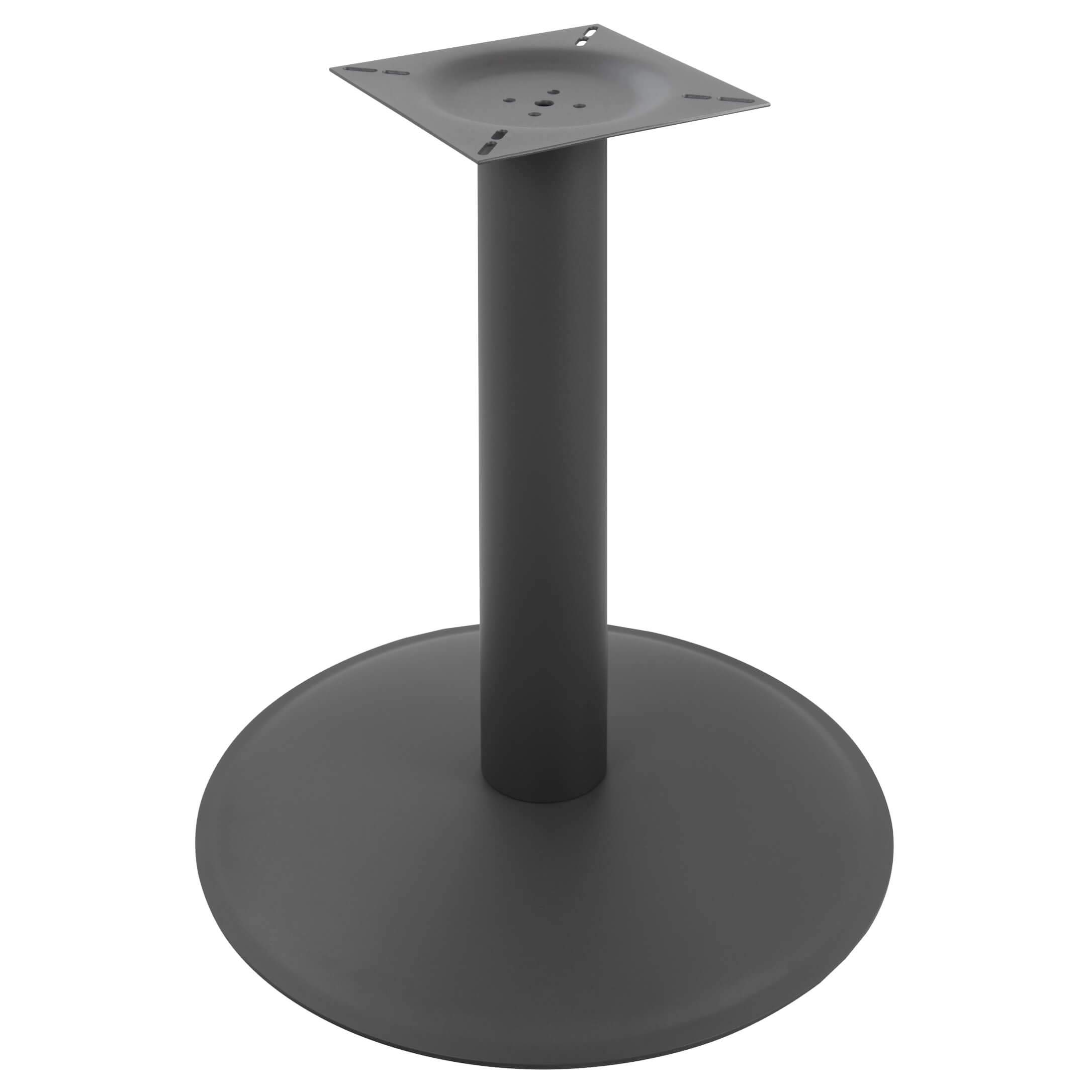 Weber Büro Optima - Tavolo da pranzo rotondo, Ø 120 cm, in rovere ambra, colore antracite