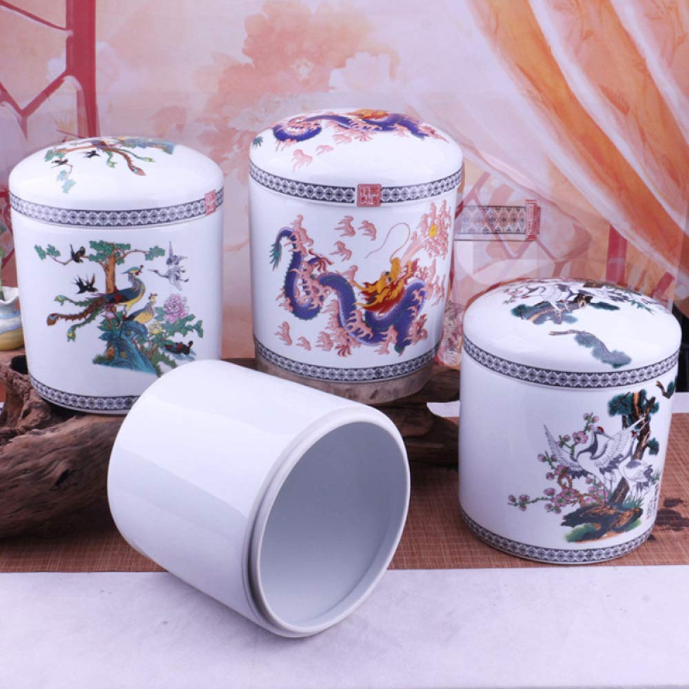 Urny Funeral Urn Large Keepsake Cremation Urn for Ashes,Funeral Memorial Urn for A Small Amount of Adult Ashes Ceramic Material 22 * 25cm Perfect Souvenir,A(B)