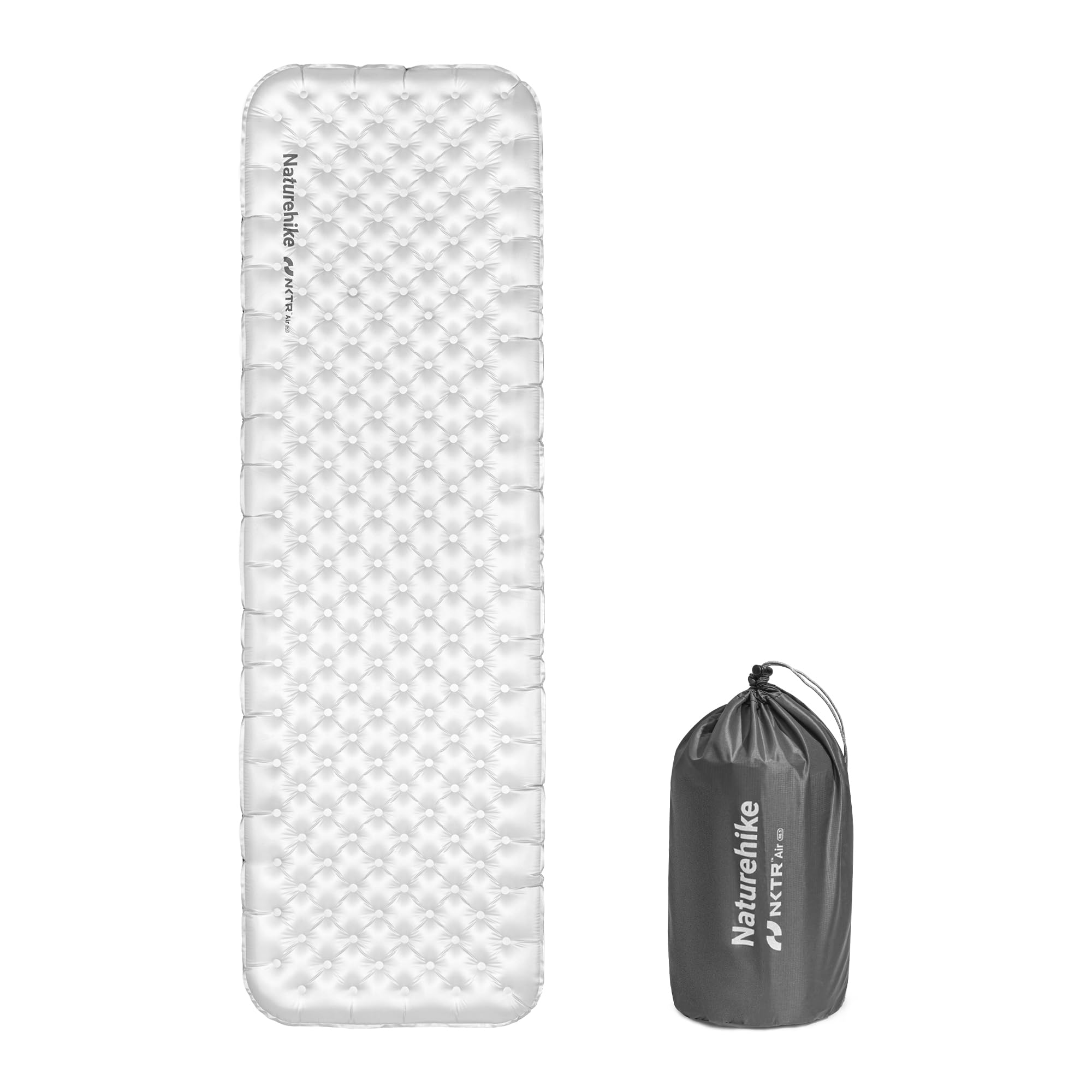 Naturehike Thermal 6.5 R Cold Resistant Camping Sleeping Mat with Side Walls, 4 Seasons, 10 cm Thick, Ultralight, Self-Inflating, Durable, with Inflatable Bag