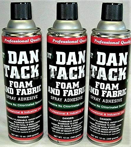 3 Dan Tack Dantack Professional Foam & Fabric Spray Glue Adhesive Big Can 12 oz