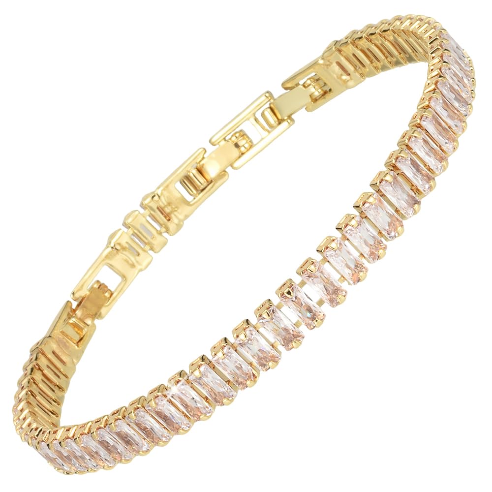 RIZILIA Not-Your-Basic Minimalist to Statement CZ Tennis Bracelet for Women