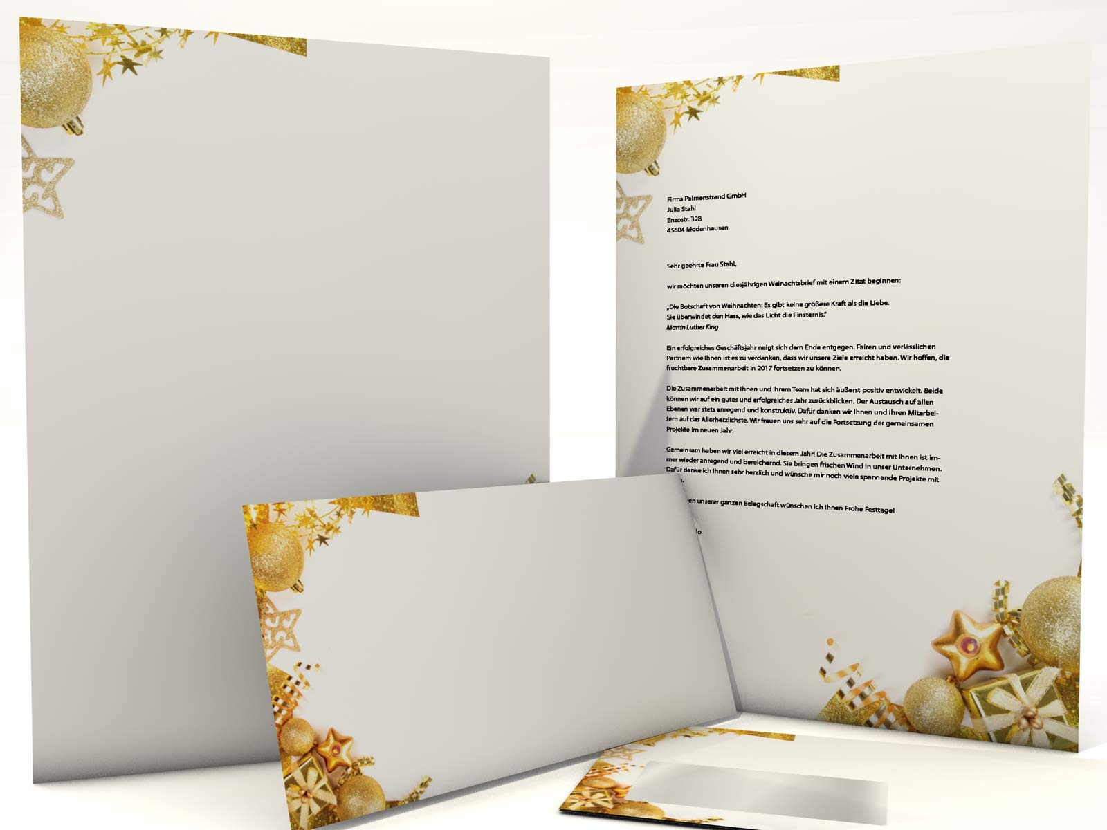 Weihnachts-Motivpapier „Goldene Gaben“ – 20 Blatt A4 (90 G/m²) | Für Drucker & Zum Handschreiben | Inkl. Tipps Für Weihnachtsbriefe