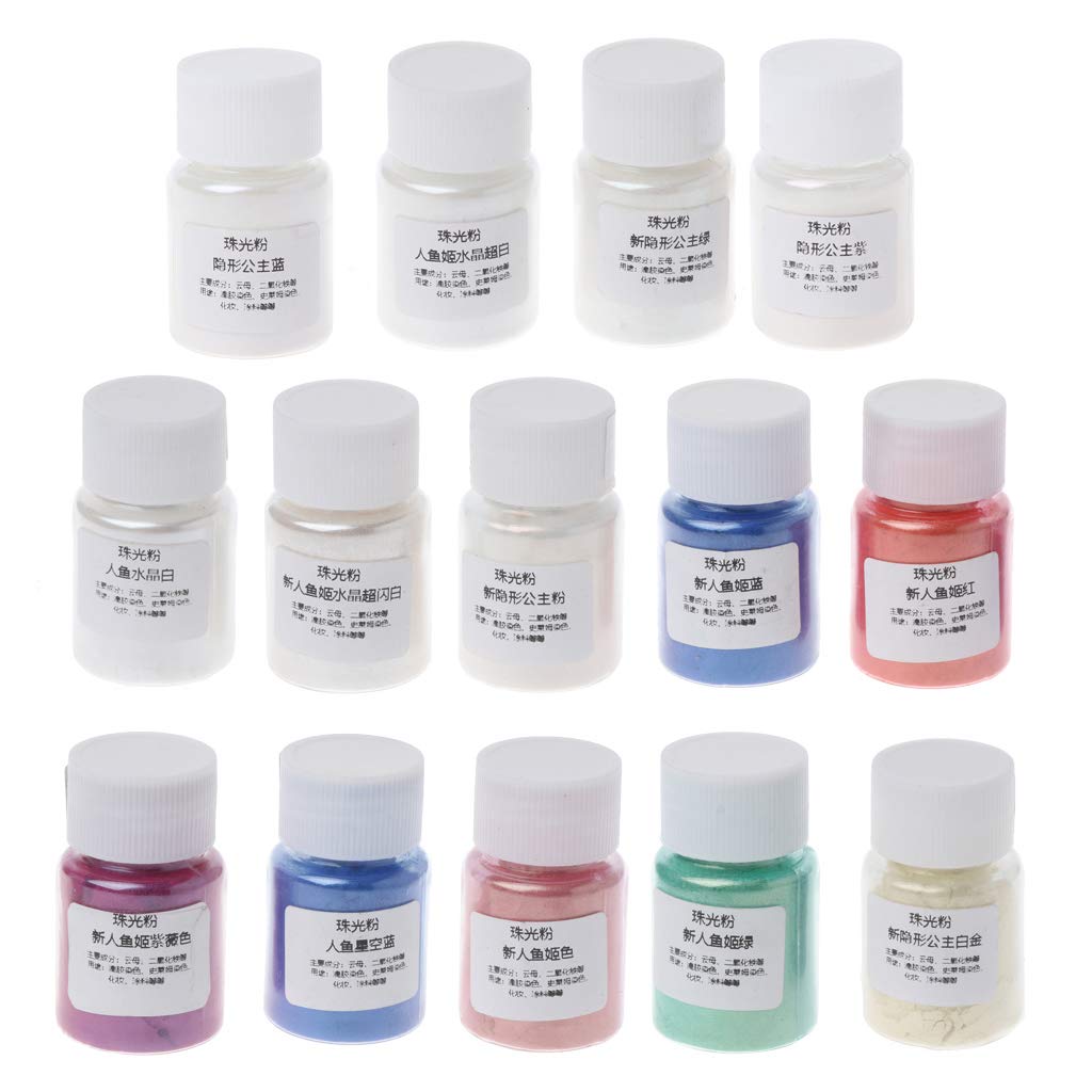 BOGEEL Exquisite Mica Pearl Powder Colorful Ultra Fine Epoxy Resin Pigment Discolored Powder Nail Art Decoration Supplies