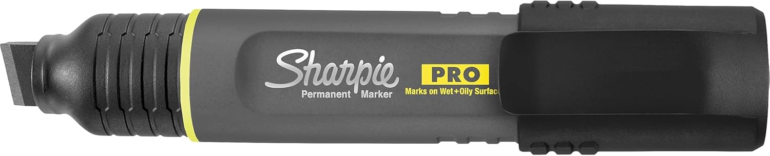 Sharpie Pro Permanent Marker, XL, Chisel Tip, Black, 12-Count Marker (2018344)