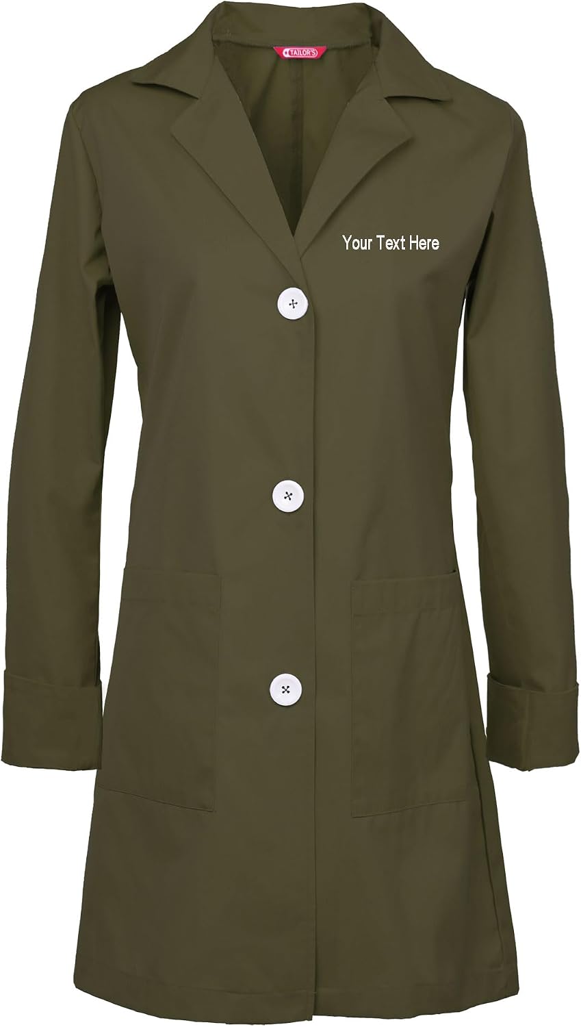 TAILOR'S Personalized Customizable Embroidered Women's Lab Coat