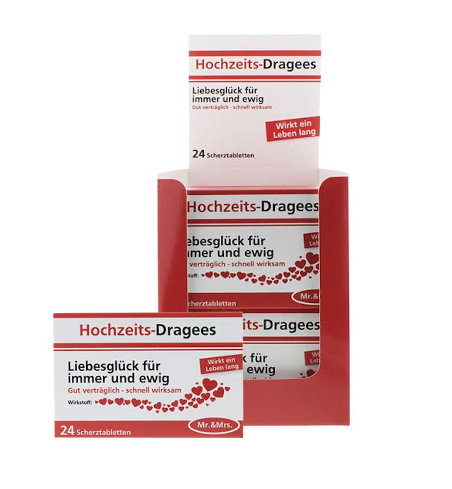 yvolve Wedding Dragees - Joke Tablets - 24 Tablets - 22 g Chocolate