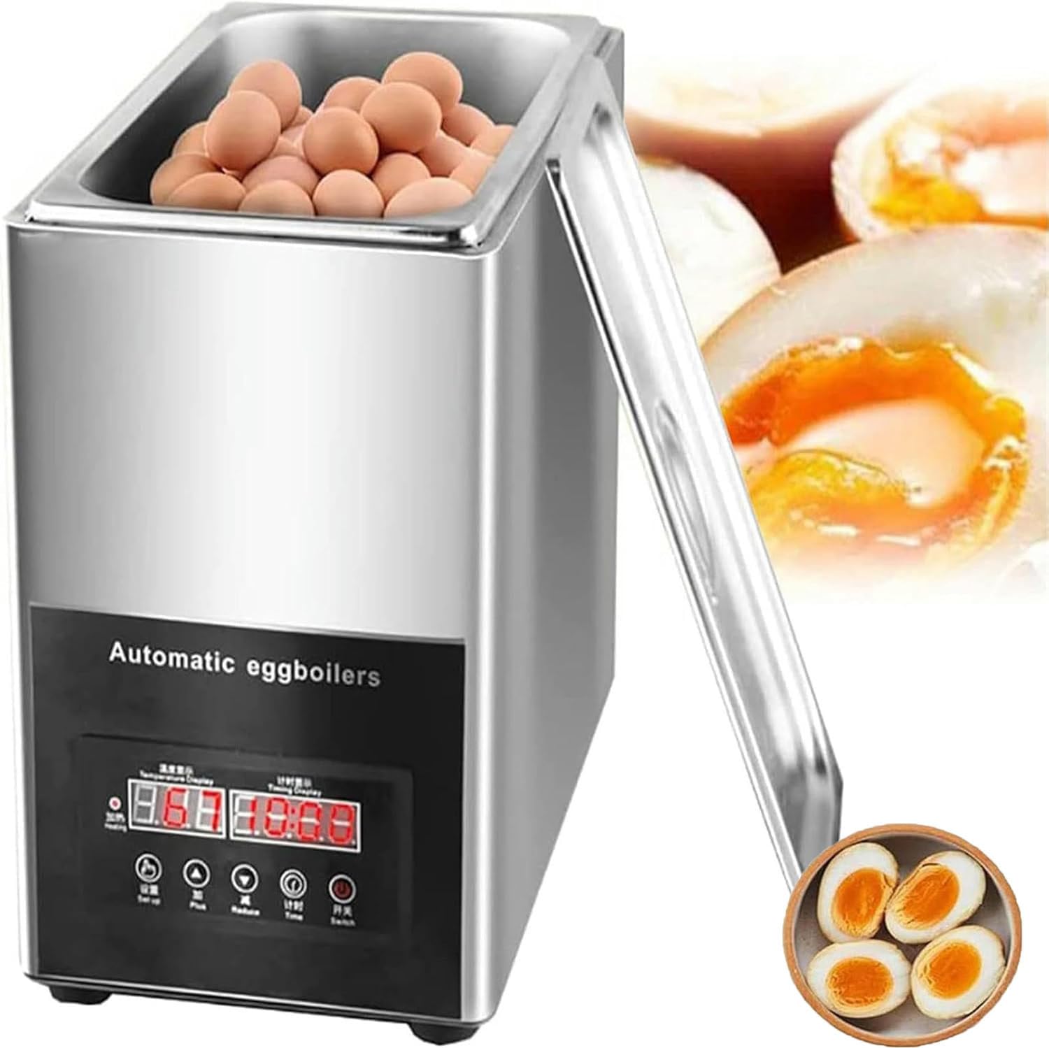 LjlXanthiper Commercial Egg Boiler Cooker,Soft Boiled Egg Machine,Half-Boiled Egg Machine Egg Automatic Boilers,Professional 9L Large Capacity,For Breakfast,Weight Loss Meal