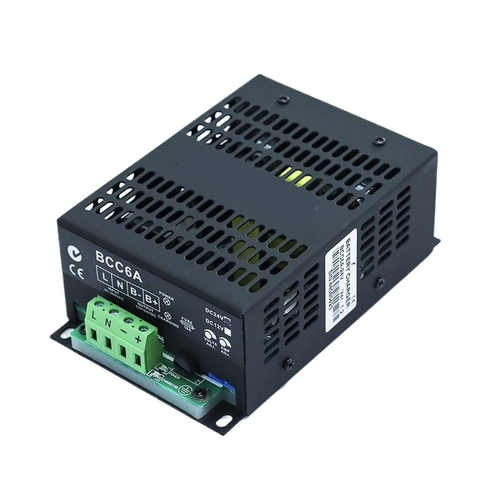 Ładowarka do akumulatora BCC6A, 1 sztuka, BAC06A, 24 V, 6 A, 12 V, zamiennik (BAC06A-124V Copy)
