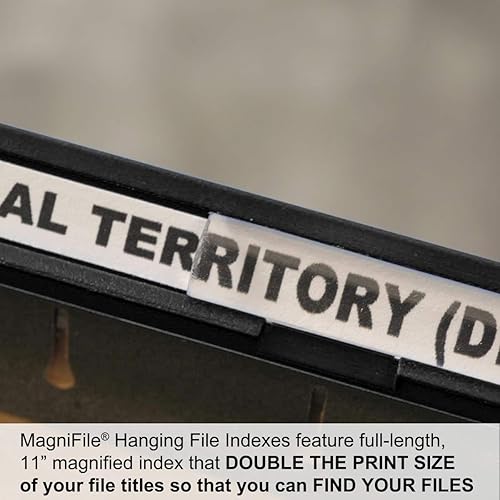 Miniatura 9 de Ultimate Office MagniFile - Pestañas insertables para carpetas de archivos. Índices que duplican el tamaño de los títulos de tus archivos para