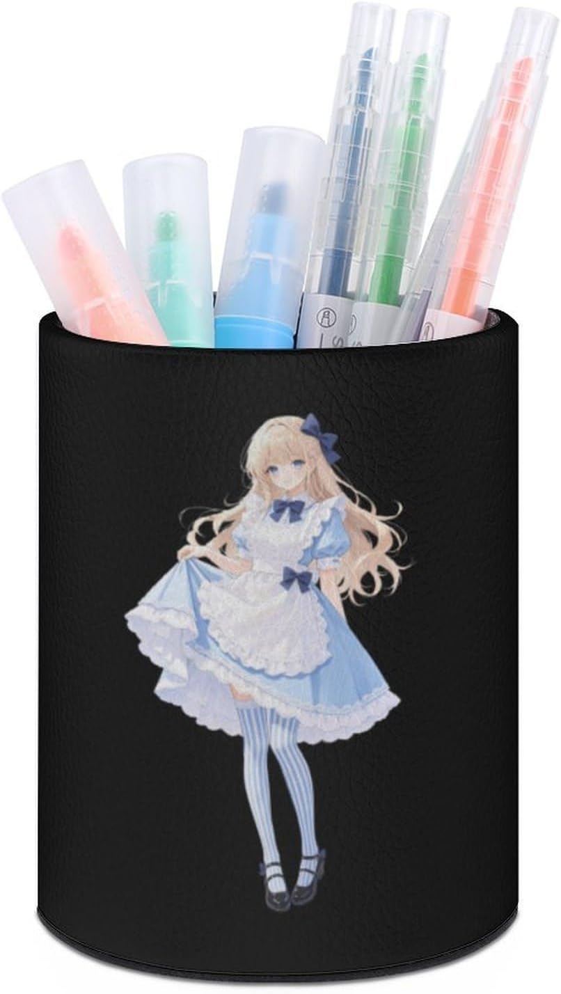 Sweet Anime Girl Pencil Pen Holder Portable Pen Cups
