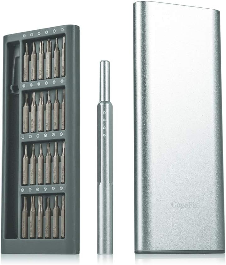 GogoFix Precision 24-in-1 Screwdriver Bits Repair Kit Compatible with MacBook, iPad, iPhone, Xbox, Playstation, Camera. Repairing and Maintenance