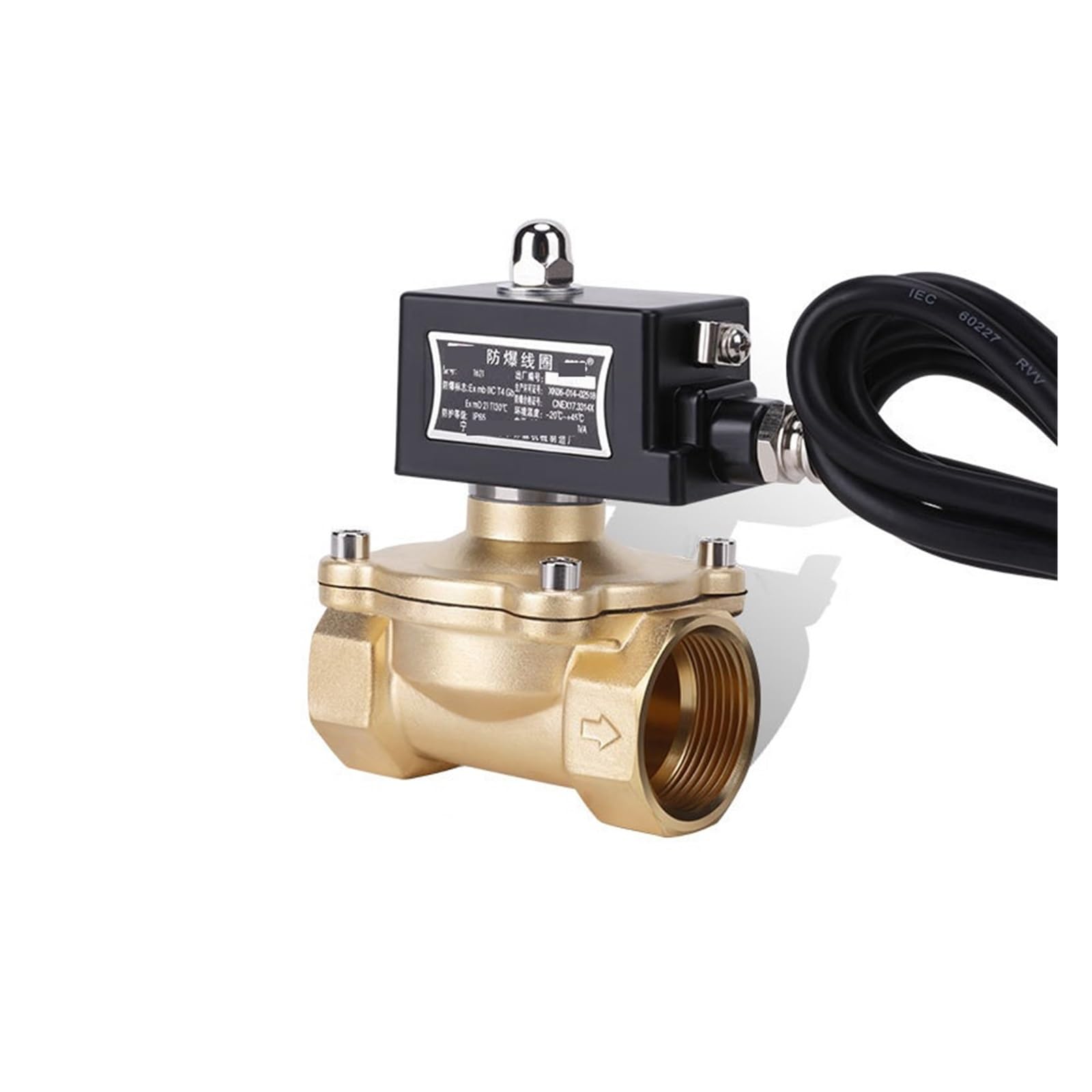 MXXDMOPD 1-1/4" Normally Closed Brass Explosion Proof Solenoid Valve for Natural Gas NPT Thread(240VAC)