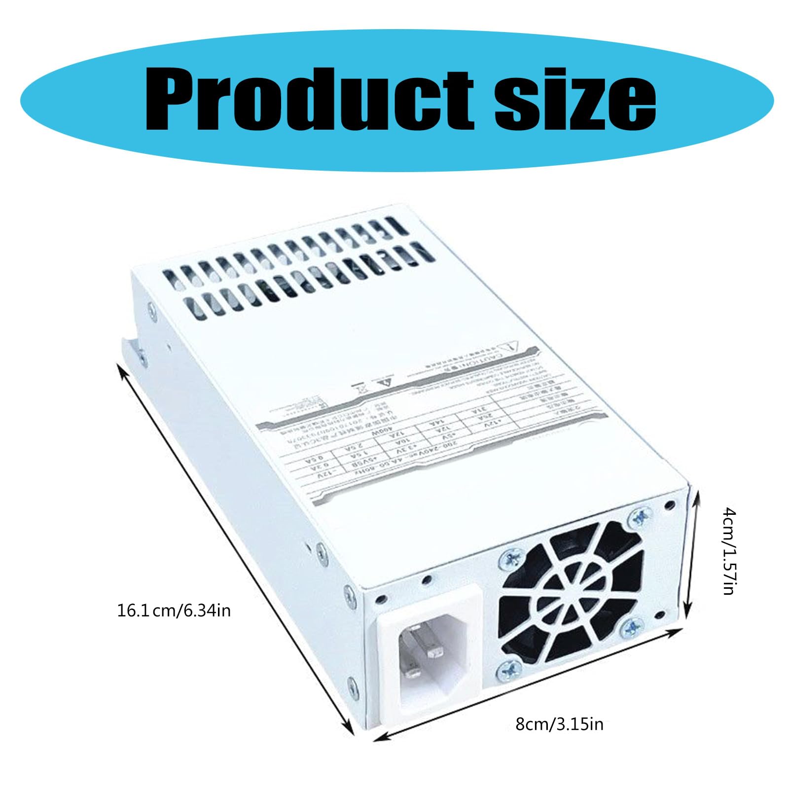400W 1U ITX Netzteil Vollmodul 1U Modul für Server Pose Maschine Weiß Einheit
