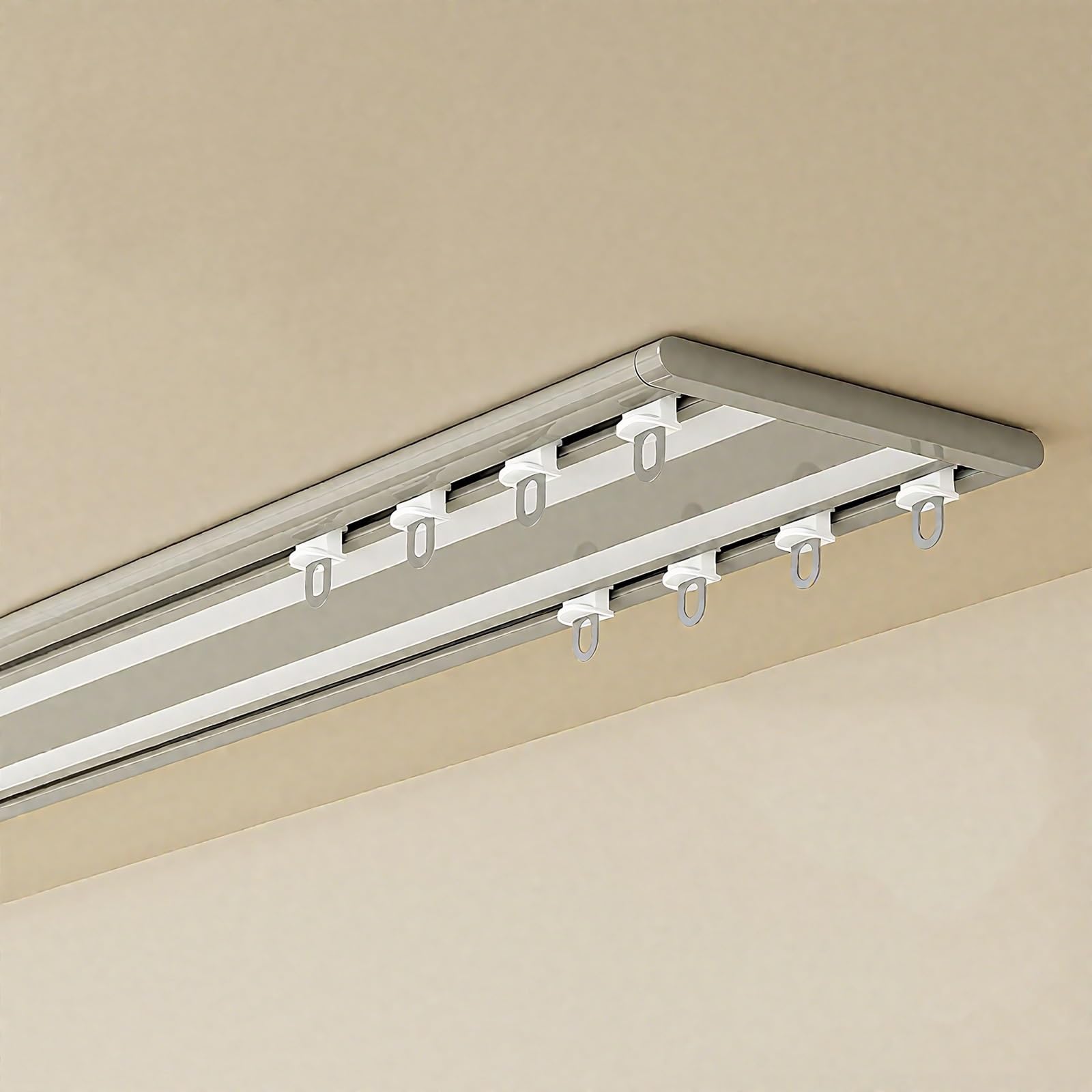 Canne à rouleau double voie champagne 3m pour chambre parentale