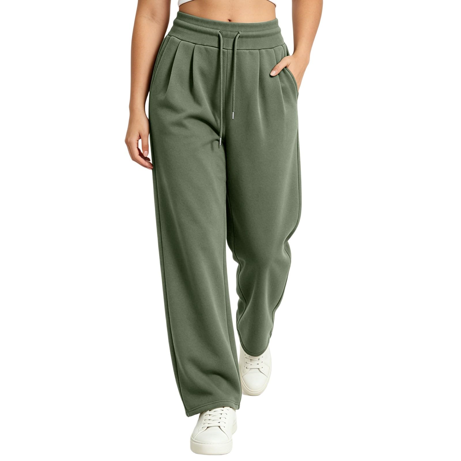 Pantaloni Sportivi Donna Pantaloni Baggy con Tasche Morbidi e Comodi Pantalone Jogger in Cotone Larghi e Leggeri Pant Lunghi Tinta Unita Pantalone Tuta con Coulisse per Allenamento Jogging Fitness