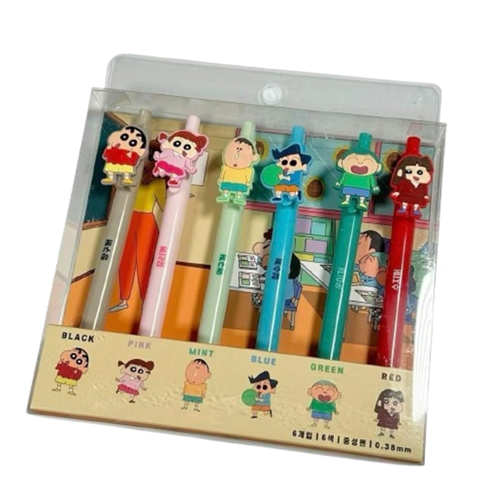 Amazon | 韓国限定 クレヨンしんちゃん ノック式 0.38mm カラー