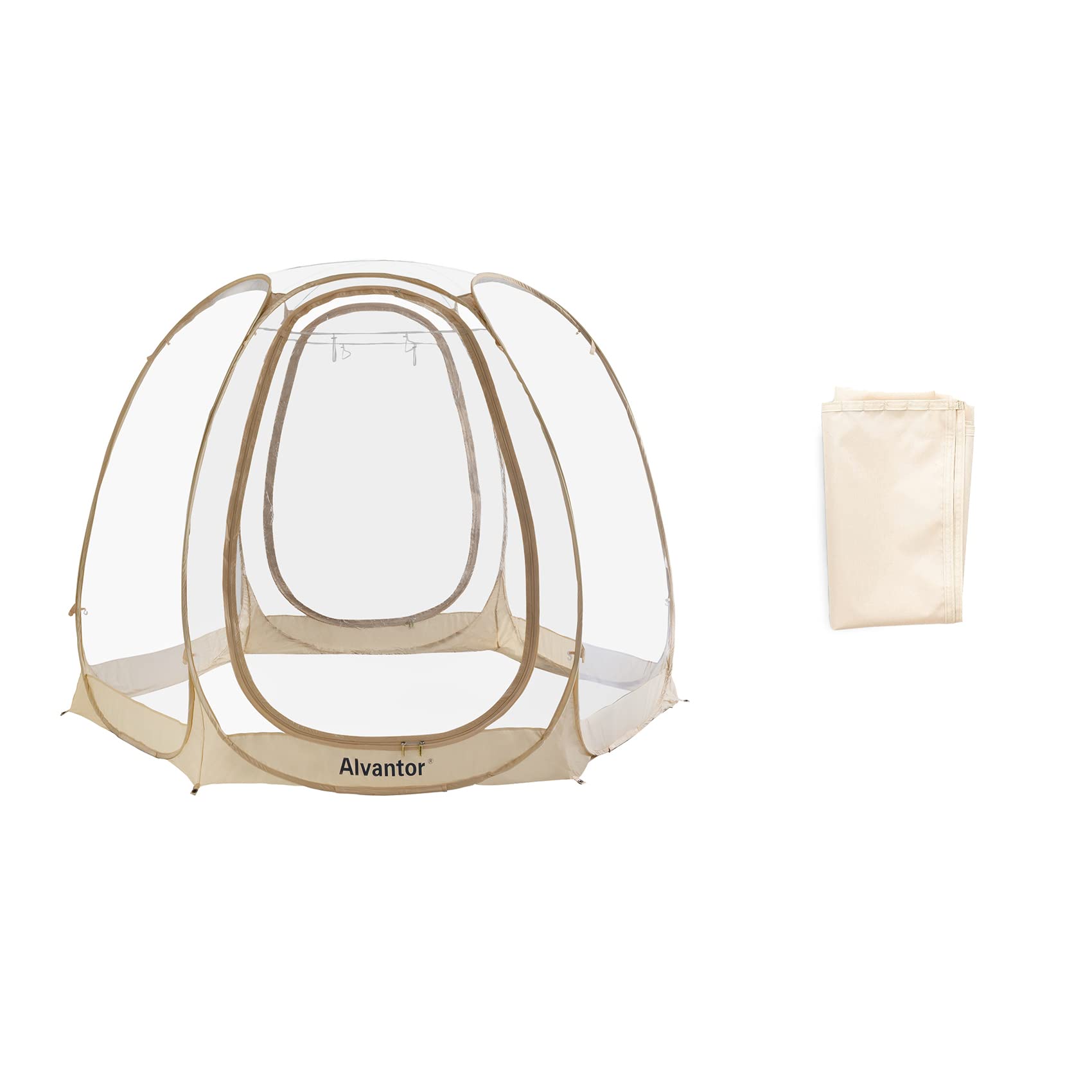 Alvantor Pop Up Bubble Clear Tent - 15’ X 15’ Instant Igloo Tent - 12