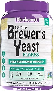 Bluebonnet Nutrition Super Earth Brewers Yeast Flakes, Super Food, Whole Food, Source for Vitamins, Great Tasting, Vegan, Vegetarian, Non GMO, Gluten Free, Soy Free, Milk Free, Kosher, 7.4 oz