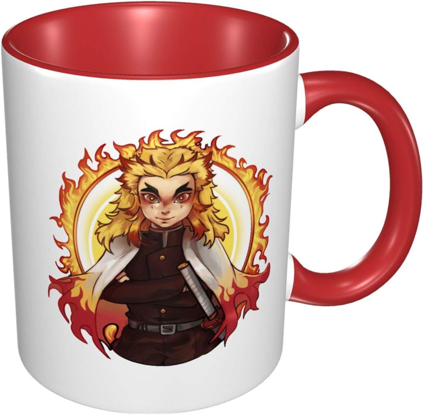 Rengoku Kyoujurou Tea Mugs, Big Tea Cup for Office Home