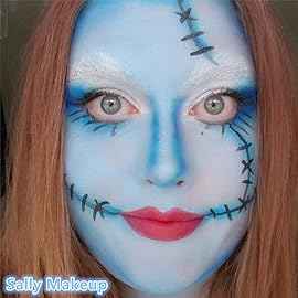 Go Ho Makeup Sky Blue Cream-Blendable Stick - Body Paint Professional SFX Makeup,Safe Facepaint Nose&Lip Smacking for HalloweenSky Blue