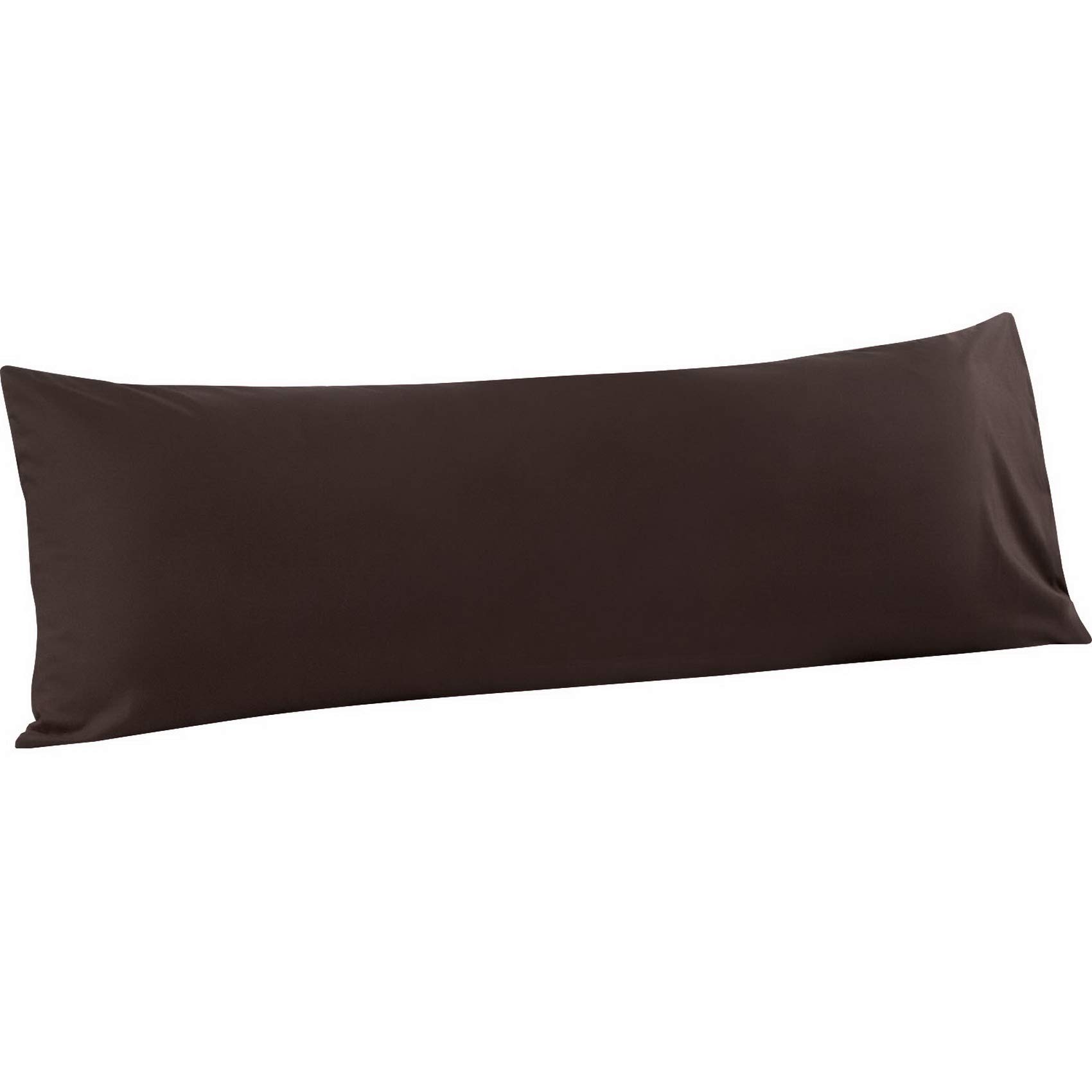 FLXXIE Microfiber Body Pillow Cover, Envelope Closure, Dark Brown
